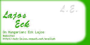 lajos eck business card